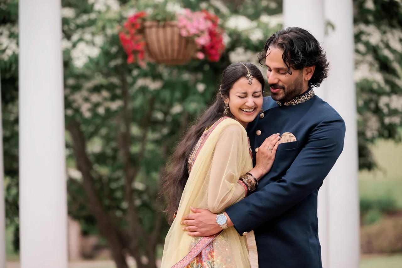 A couple together during their engagement session, photographed by The Regeti’s