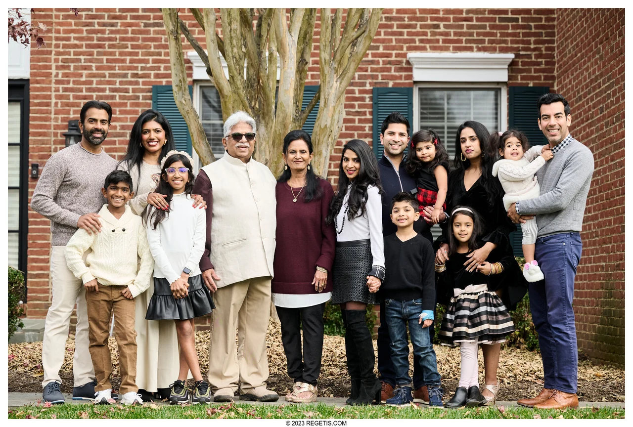 The Gopalan family, including Vidya, together for a multigenerational portrait by The Regeti’s