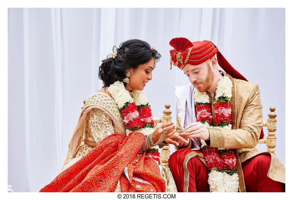 Rachna and Peter sharing a quiet moment during their wedding ceremony