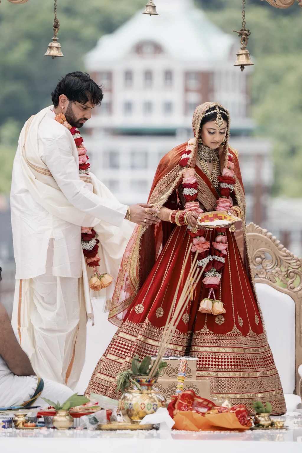 Shatakshi and Madhu during their wedding ceremony